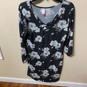 Floral sweater dress